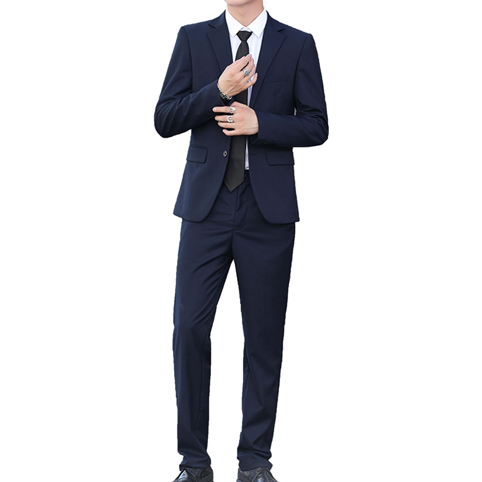 

Комплект костюма Kira Sutsu и однотонная формальная повседневная одежда для работы, мужской, 2 предмета (Куртка Брюки) - Цвет, Застежка на две пуговицы, Носить, Свадьбы, Охота, Вечеринки,