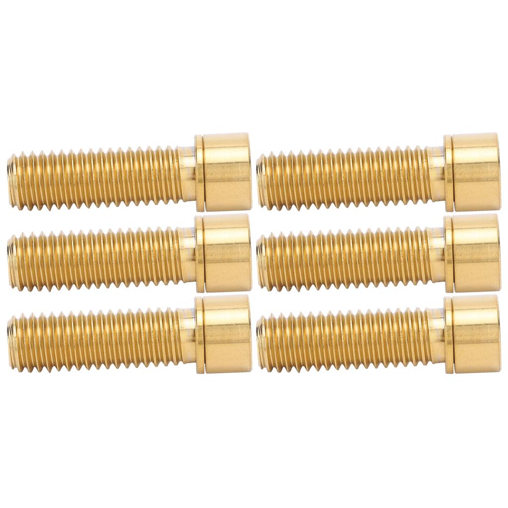 6pcs M8x25mm Headset Stem Screw Handlebar Bolt Titanium Alloy Bicycle Spare Part AccessoryGolden