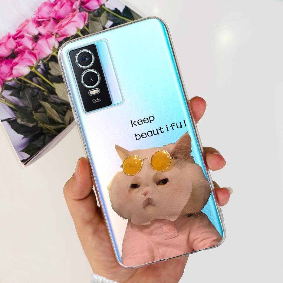 For Vivo Y76s Case Vivo Y76 5G Stylish Painted Cover Clear Silicone Phone Case For Vivo Y74s Y 76 s VivoY76 5G Soft Fundas Coque