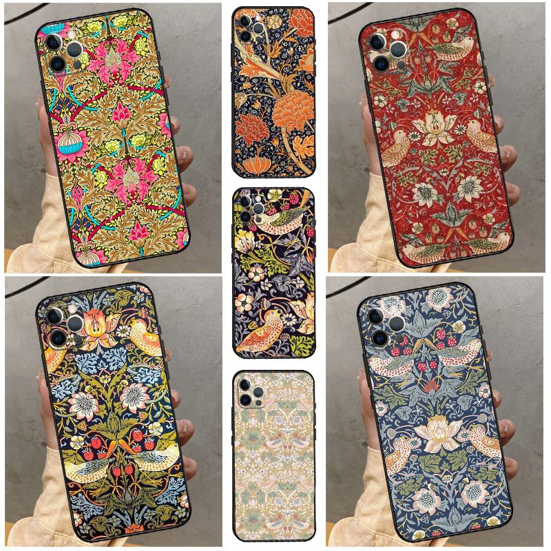 William Morris Strawberry Thief Case For Samsung Galaxy A35 A55 A15 A32 A12 A22 A52 A06 A54 A34 A14 A56 A36 A26 A16 A13 A53