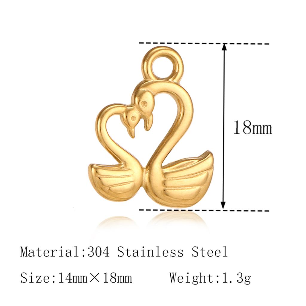 3Pcs Lipstick/Martini Wineglass/Ballet Girl Charm Fashion Stainless Steel Pendant DIY Exquisite Necklace Bracelet Jewelry Making