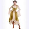 Retro Mittelalter Glockenärmel Bühnenkleid für Halloween