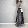 Autumn and Winter New High Lapel Long-sleeved Woolen Top + Plaid Half Skirt Two-piece Set