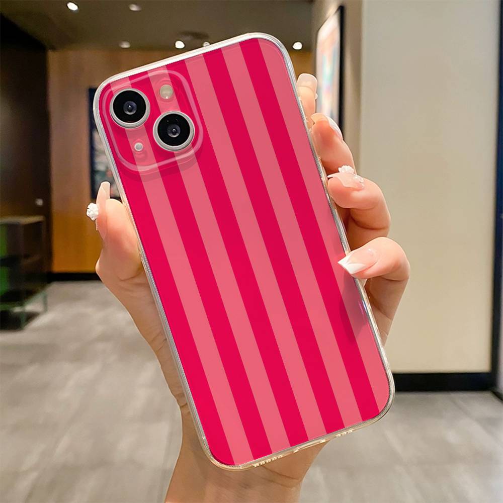 Colorful Striped Phone Case For iPhone 17 16e 16 15 14 13 12 11mini Pro Max X XR XSMAX 8 7 Air Plus Soft Cover