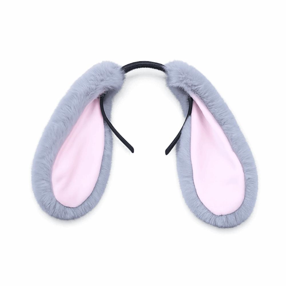 Soft Bunny Ears Headband Lop-eared Plush Headwear Elegant Easter Rabbit Hair Hoop  Events