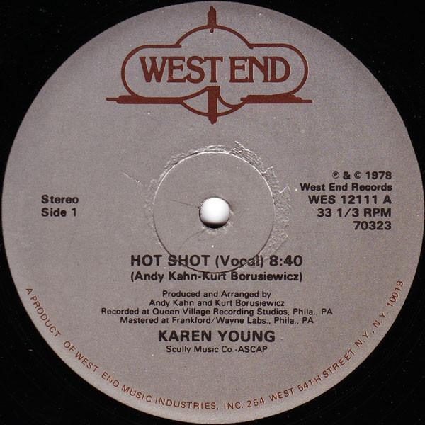 

12inch Record KAREN YOUNG Hot Shot WES12111 West End Record 1978 US Dance Electronica Used