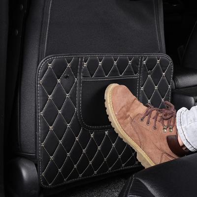 Anti-Kick-Pad aus PU-Leder für das Auto, wasserdicht, Rückenlehnenschutz, universelle Auto-Anti-Schlamm-Schmutz-Pads mit Aufbewahrungstasche