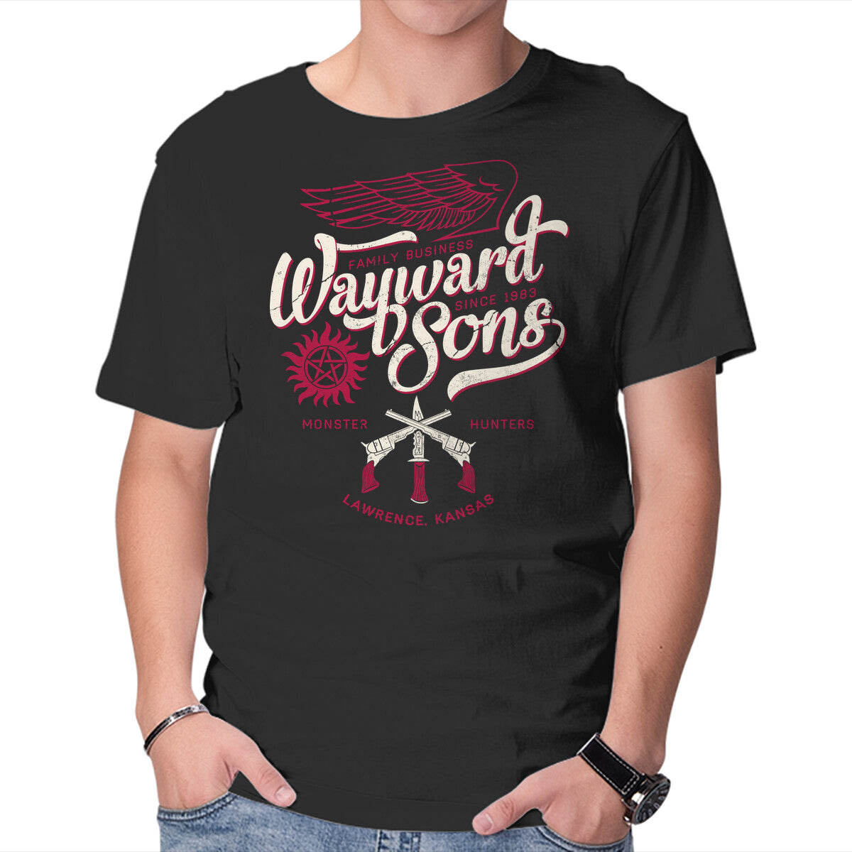 Unisex Crew Neck T-Shirt Wayward Sons Graphic Short Sleeve Casual Tee XXXXL