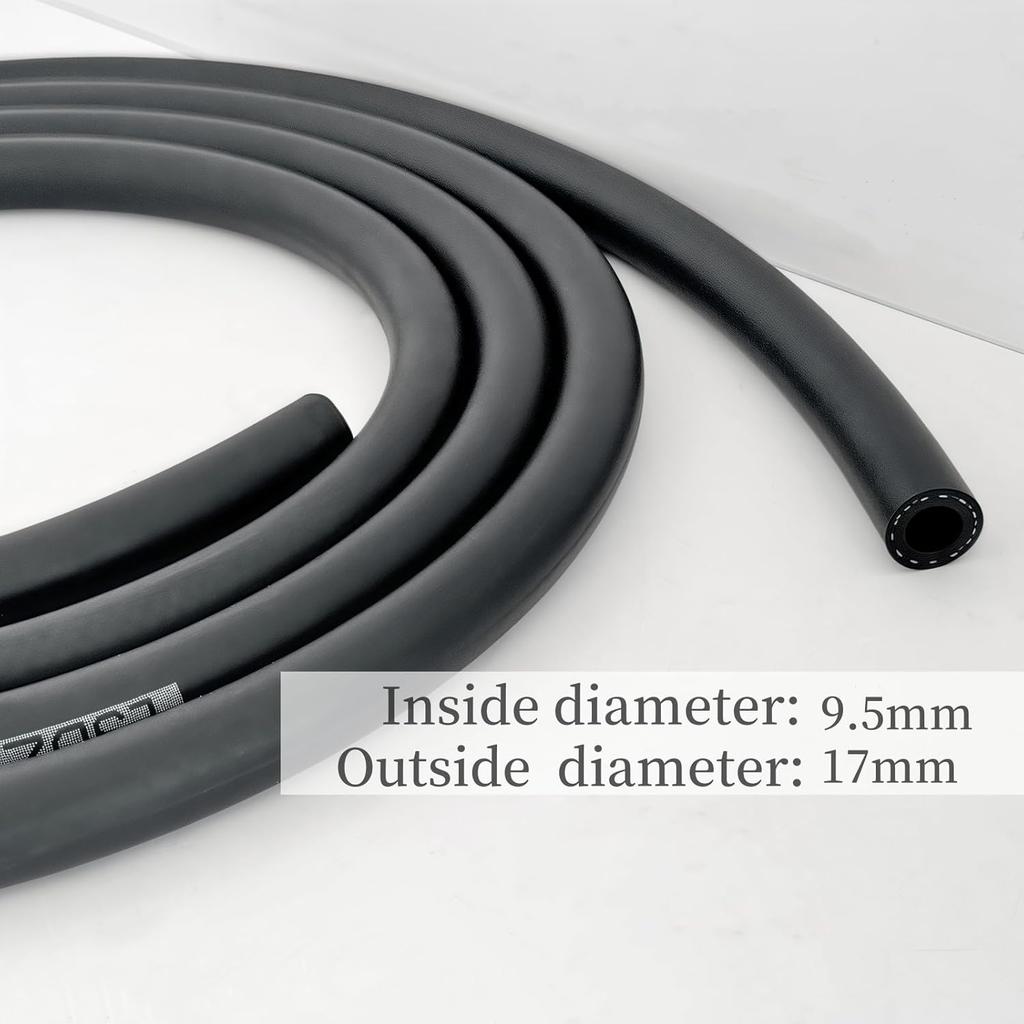 3/8'' Marine Fuel Hose Feed Line Rubber Type A1-15 / SAE J1527 Standards Fits For Ships And Marine Equipment (3/8 Inch 25Ft)