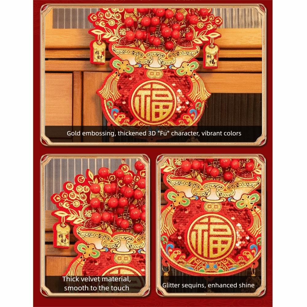 Traditional Design Chinese New Year Decoration Lucky Bag Shape Festive Hanging Ornaments  Household