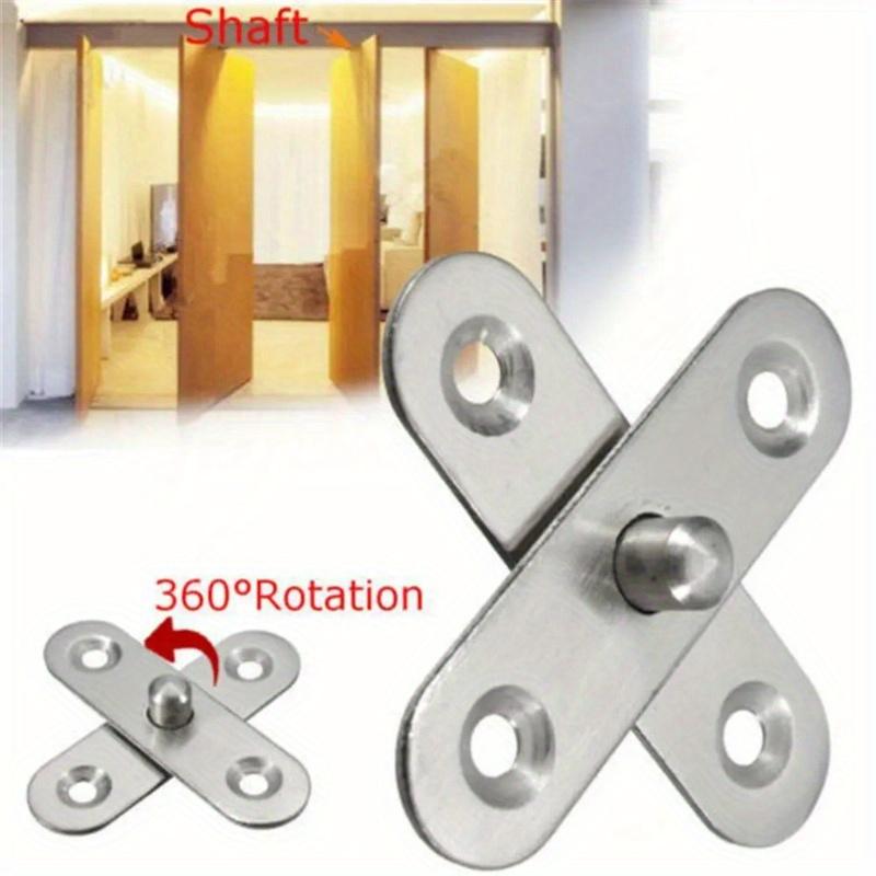 2set 360 Degree Hidden Hinges For Doors Stainless Steel Upper Lower Hinge Door Pivot Hinge Hardware Tool Furniture Fittings Loop