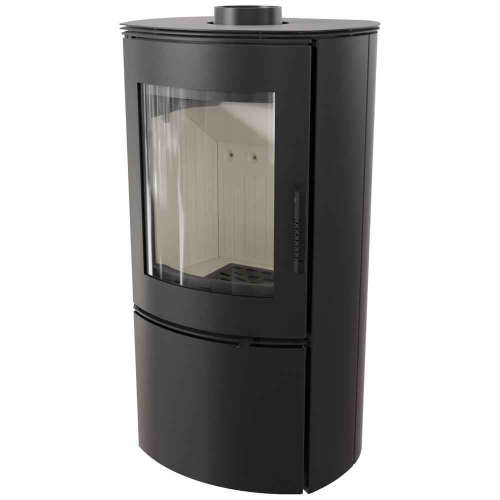 Wood Burning Steel Stove KRATKI FALCON Ø 150 10 kW Self Closing Door