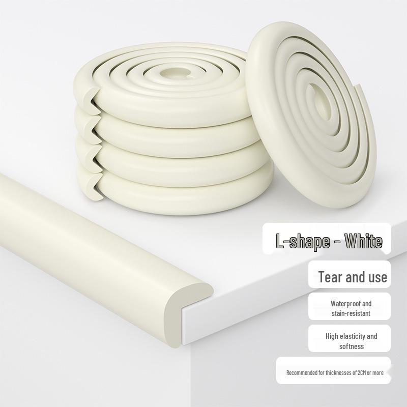 L-shaped Anti-Collision Corner Protectors: Soft Self-Adhesive Strip for Walls, Tables, and Window Sills