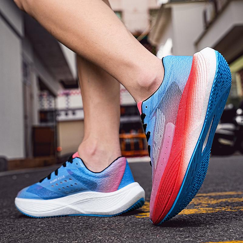 Professional running shoes ultra-light shock absorption silent mesh surface breathable unstuffy feet gym sports shoes