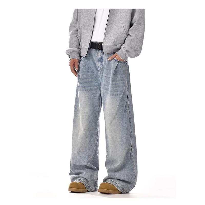 Jeans Men's Straight Loose Casual Wide-leg Trousers
