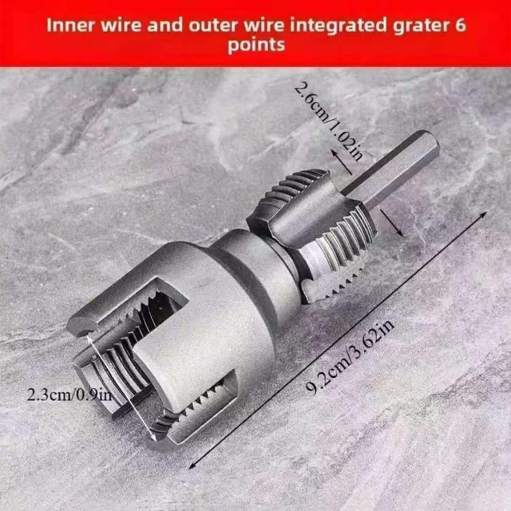 4-6 Inch Universal Pipe Threader Tool For PPR PE PVC With Iron Material For Electric Drill Professional Thread Cutting