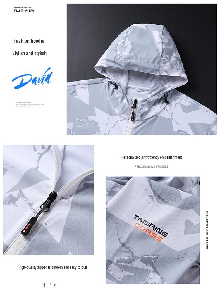 Men's 2025 Ice Silk Sun Protection Camouflage Fishing Jacket - Lightweight, UV Resistant for Summer Outdoor Wear