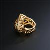 18K Gold Plated Punk-Style Leopard Ring: Adjustable Hip Hop Jewelry