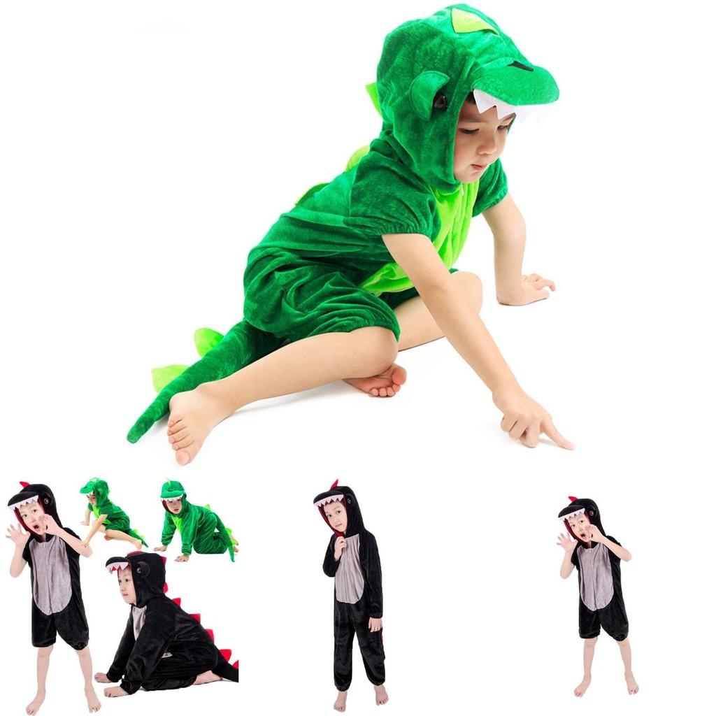 Vibrant Unisex Halloween Dinosaur Costume Crocodile Jumpsuit For Kids Cosplay Events