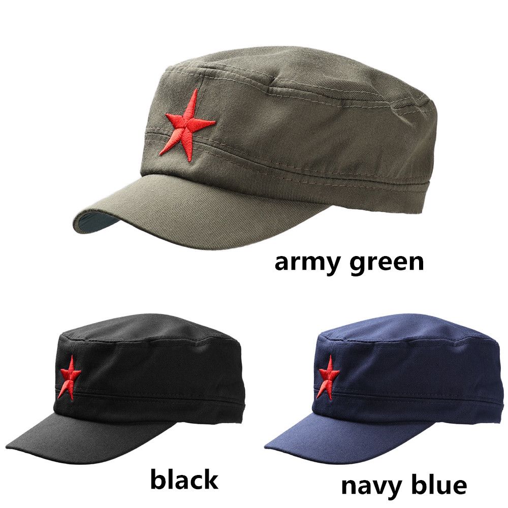 Fashion Classic Cotton Hat Plain Cap Sun Hats Red Star