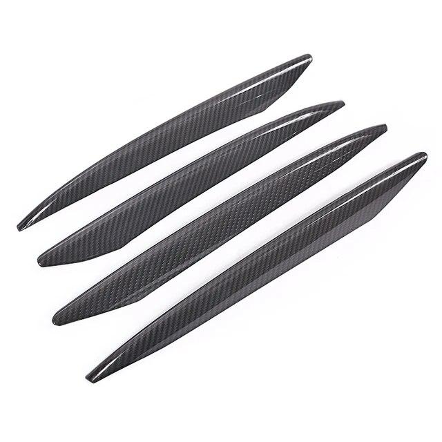4Pcs Car-styling Carbon Texture Front Fog Light Grille Cover Trims For Mercedes Benz E-Class W213 S213 C238 A238 2018