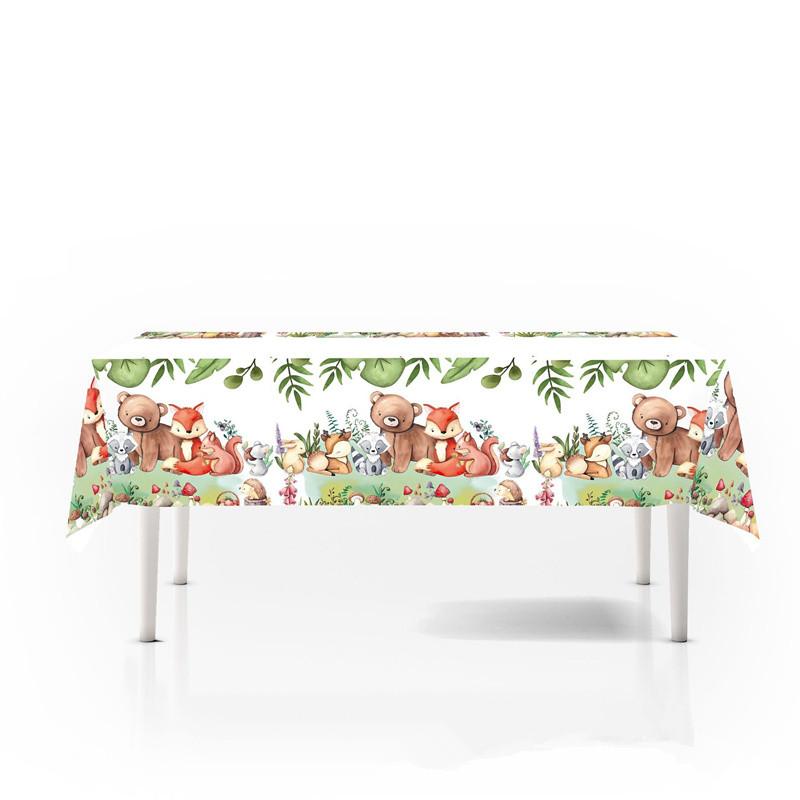 Woodland Animal Jungle Forest DIY Party Decoration Plate Cup Tablecloth Birthday Party Baby Shower Kids Birthday Party Supplies 5