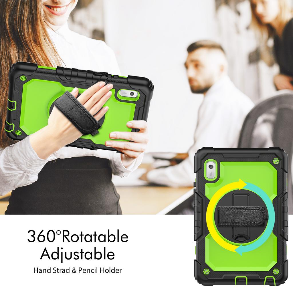 360 Rotatable Kickstand Armor Case for Lenovo M9 2023 9.0 Inch TB-310FU TB-310XU with Screen Protector Hybrid Cover Shockproof