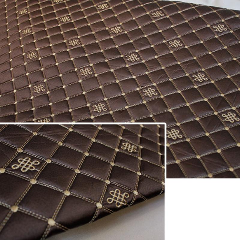 100*148cm Dickes Satinstoff Schwamm Stickerei Muster Stoff Für Diy Auto Innenraum Sitzkissenbezug Polster Sofa Material