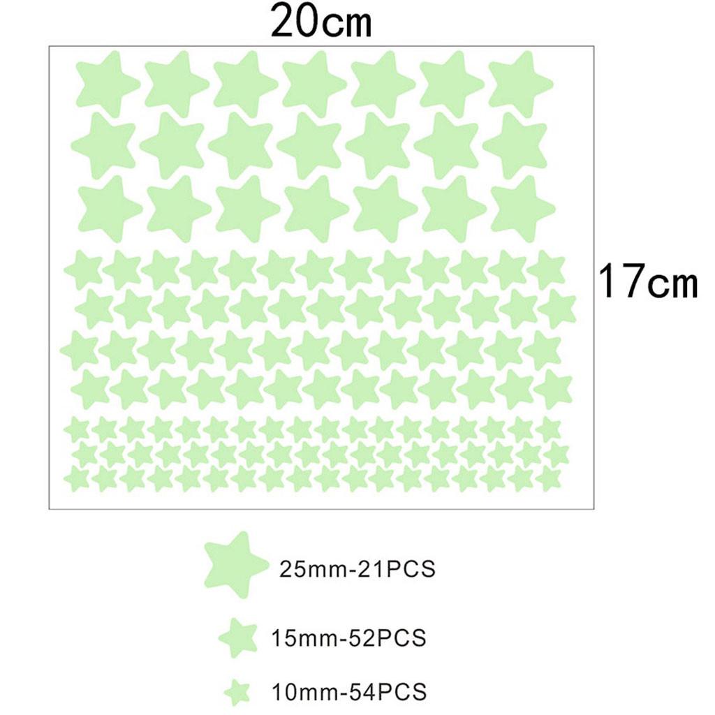 3D Sterne leuchten im Dunkeln leuchtende fluoreszierende Wandaufkleber Zimmer Dekore