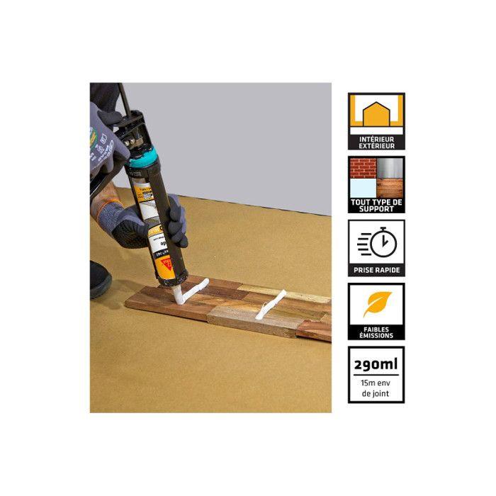 Mastic colle SIKA Sikaflex 143 Rapide - Blanc - 290ml - 639976