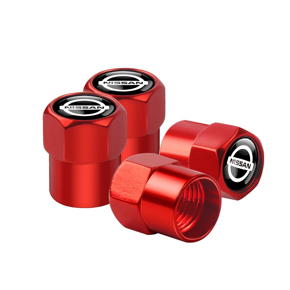 

4Pcs Car Wheel Tire Valve Caps Stem Cover Badge Accessories For Nissan Micra Patrol Livina Note Qashqai Sunny Ariya Kicks Nismo