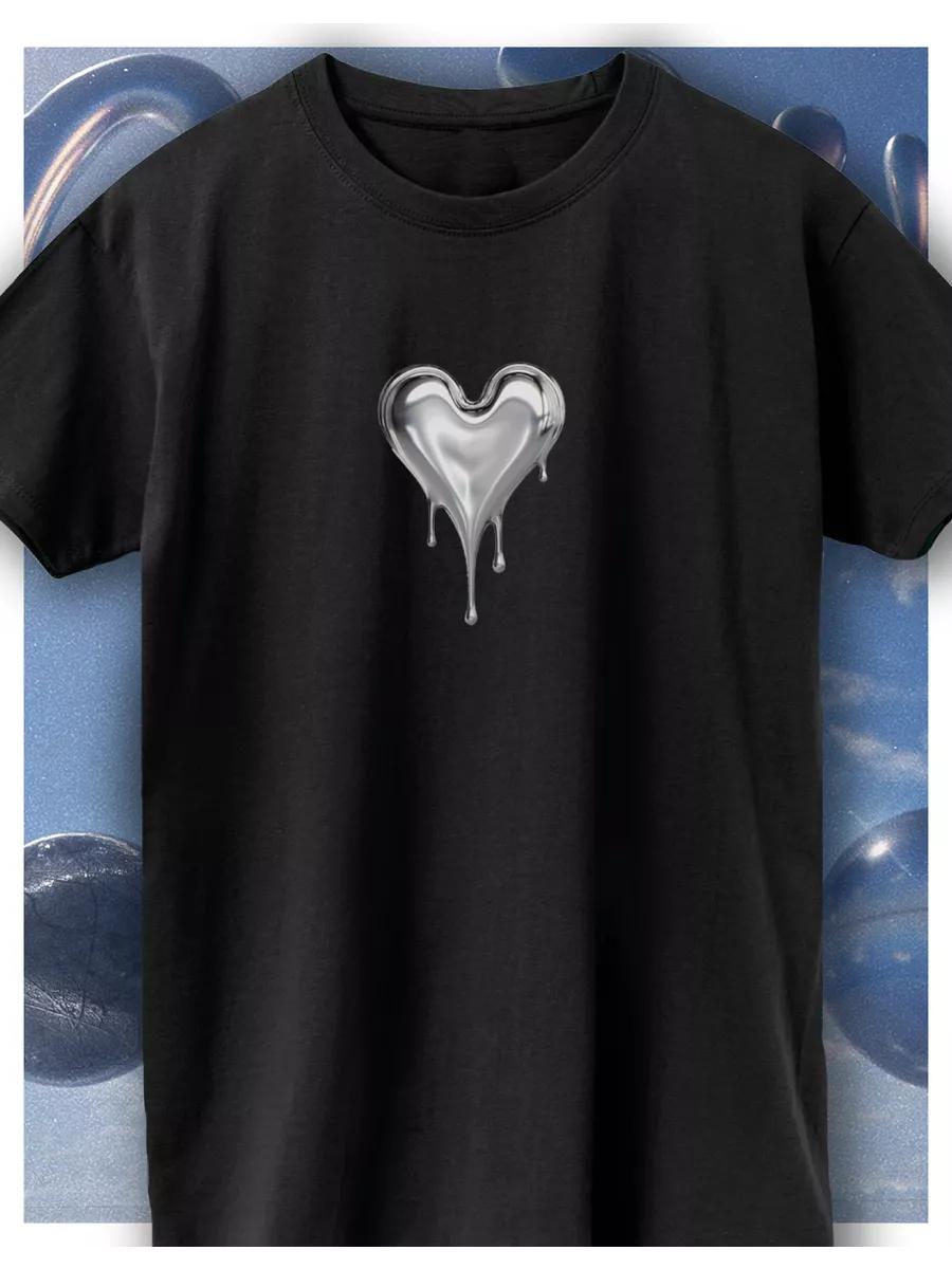 T-shirt with Star heart love print XL