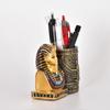 Egyptian Themed Decorative Pen Stand With Intricate Design Resins Craft Pencil Holder Organizers For Modern Home Accent