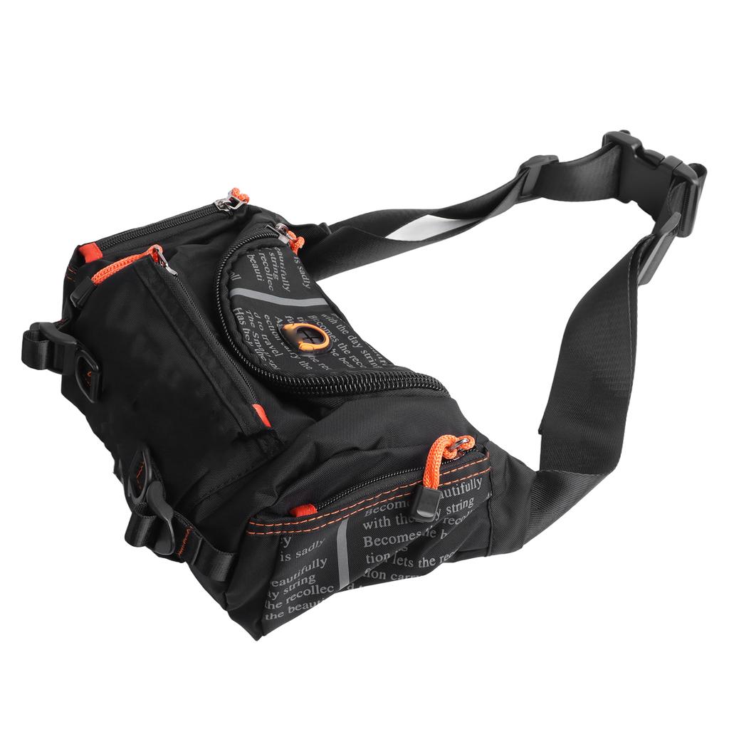 Men Fanny Pack Waterproof Bumbag Travel Outdoor Sports Cycling Climbing Multifunctional High Capacity Waist Bag Black S