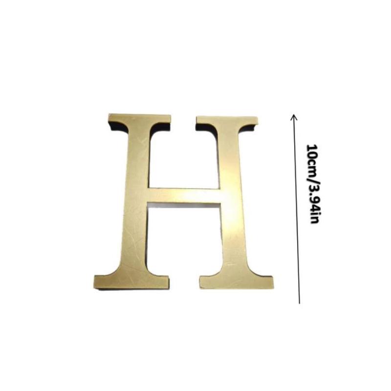 10cm Gold 26 English Letters DIY 3D Mirror Acrylic Wall Stickers, Home Retro Wall Art Decor For Party Wedding Christmas