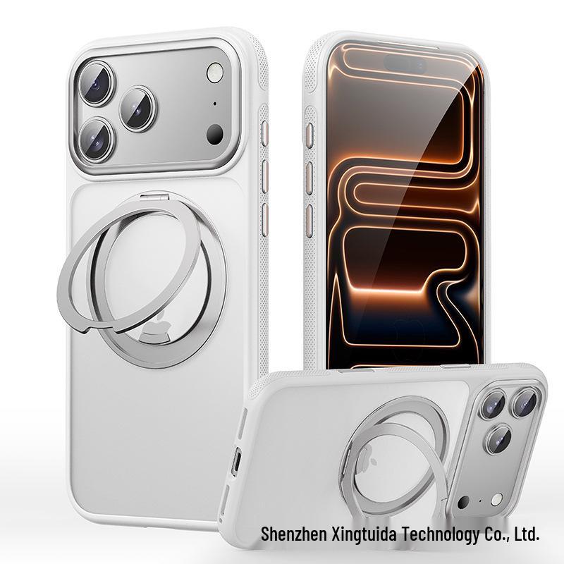 IPhone 17 Pro Max Magnetische matte Hülle mit MagSafe und drehbarem Ständer