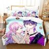 Comfortable Anime Print Duvet Cover Set With Duvet Cover And Pillowcases King Queen Twin Sizes For All Ages