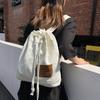 Large Capacity Canvas Drawstring Backpack College Student Ins Harajuku Shoulder Bag