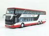 ABBT1 1:32 Hochwertiges Legierungs-Geschäftsbus-Modell Metall-Druckguss Simulation Luxus Doppel-Sightseeing-Bus Rückziehauto Spielzeug für Kinder