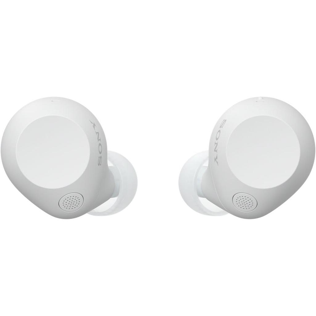 Sony White Wireless Earbuds with Noise Bluetooth Long Ambient Sound IPX4 Water and Connection WF-C710N High-Performance Cancelling, Range, Capture,