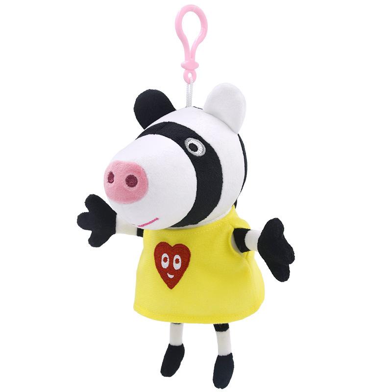 Originele Peppa Pig Pluche Speelgoed voor Kinderen Kleine Bedel Poppetje Sleutelhanger Tas Bedel Verjaardagscadeau voor Kinderen