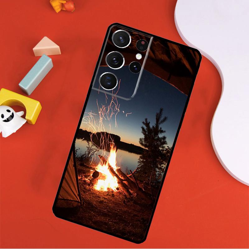 Camping Nature Phone Case For Samsung Galaxy S25 Ultra S24 Ultra S9 S10 S20 S21 S22 S23 Plus S24 FE Cover