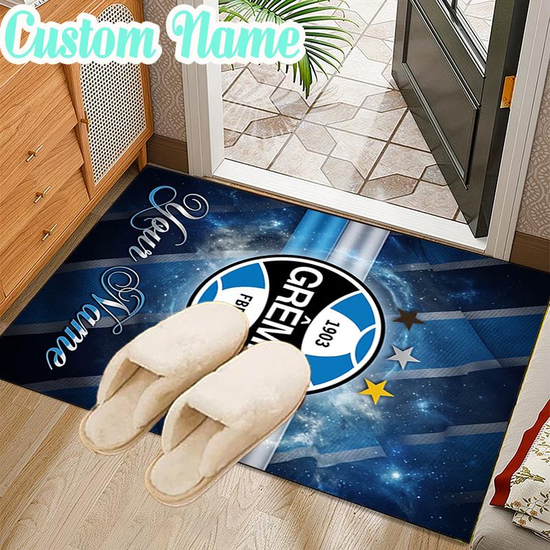 Custom Name Gremio Football Club Emblem Rug Office Rug Chair Mat Non Slip Carpet Rugs for Bedrooms Dining Room Living Room Home Decor Gifts