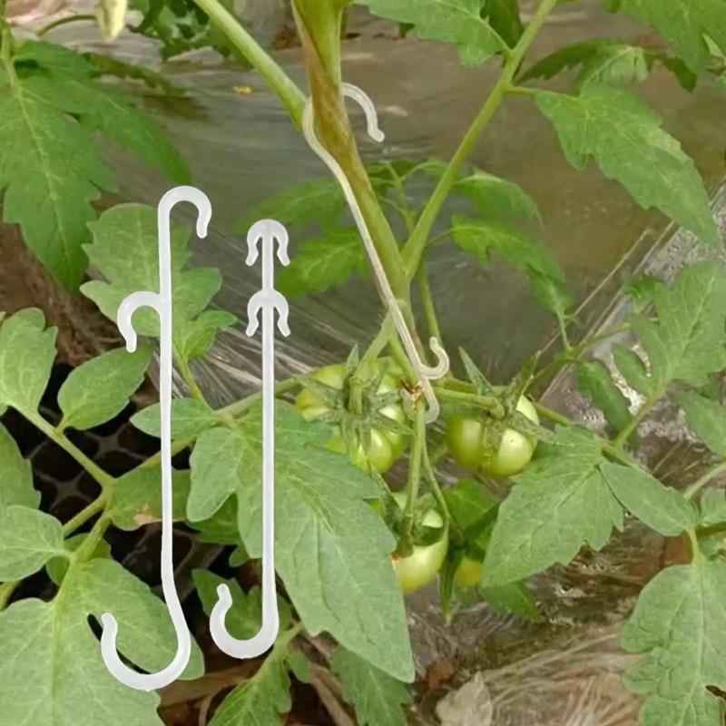 9.5/13/16cm Tomato Support J Shaped Ear Hook Clip Garden Vegetable Grape Vine Fastener Buckle Prevent Fruit Cluster Falling 50Pcs