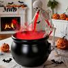Generador de Niebla Espeluznante para Casa Encantada Halloween Caldero de Bruja Máquina de Niebla, Ultrasónico con LED Brillante, Cubo de Dulces de Plástico Creativo Accesorios Decoración de Fiesta