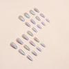 Round head almond nail colorful aurora nail art European and American summer new products bright fake nail finished nail art