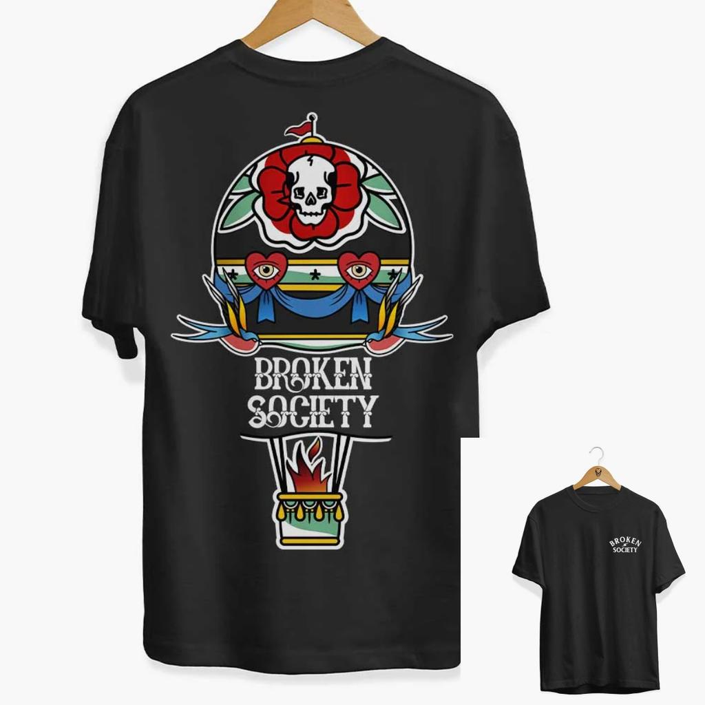 Anti Social Butterfly Front Print Dark Tattoo Art Retro Style Casual TShirt Unisexs and Womens Luxury Brand Top 2026 New Art