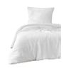 Housse De Couette + 1 Taie 140 X 200 Cm En Gaze De Coton Blanc