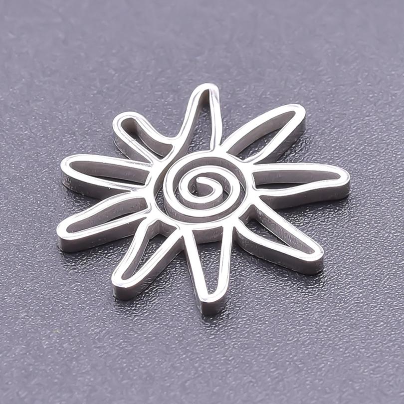 5pcs Bedeltjes Never Fade Heart Sun Moon Star Charms For Jewelry Making Bulk Phase Of The Moon Pentagram Stainless Steel Pendant