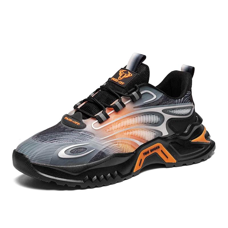 

Дышащая мужская повседневная обувь, кроссовки для ходьбы, легкие нескользящие кроссовки для бега, мужская спортивная обувь для ходьбы 43 чёрный